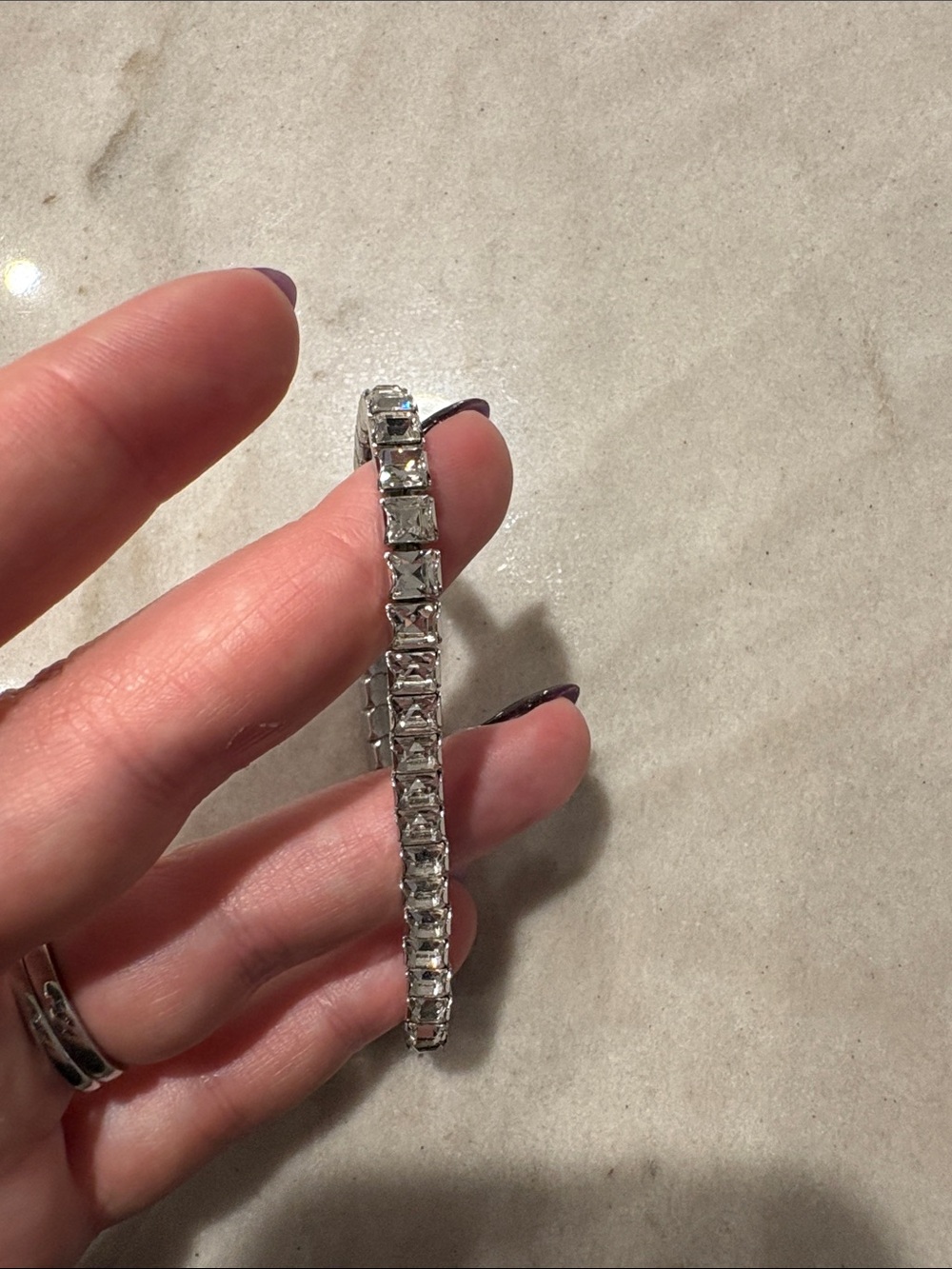 Swarovski square crystal bracelet